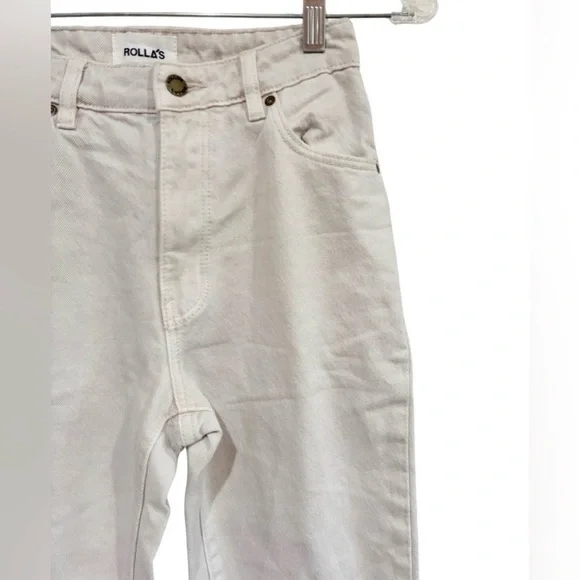 ROLLA'S High Rise Straight Jeans Cream - Picture 8 of 8